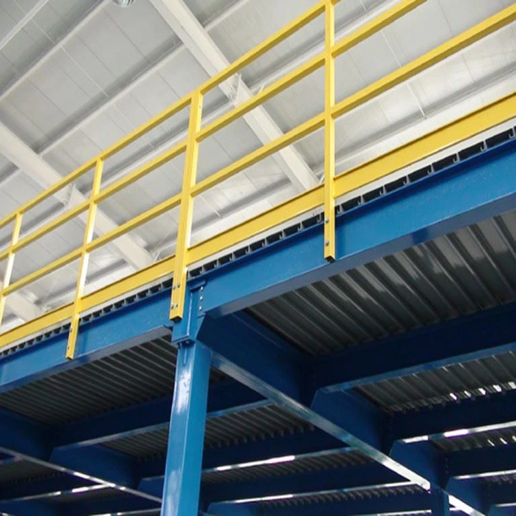 Q235 Steel Structure Platform with Yellow Handrails Q235 Steel Structure Platform with Yellow Handrails